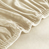 textile housse de protection pour canapé d&#39;angle en velours écru