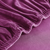 textile housse de protection pour canapé d&#39;angle en velours magenta
