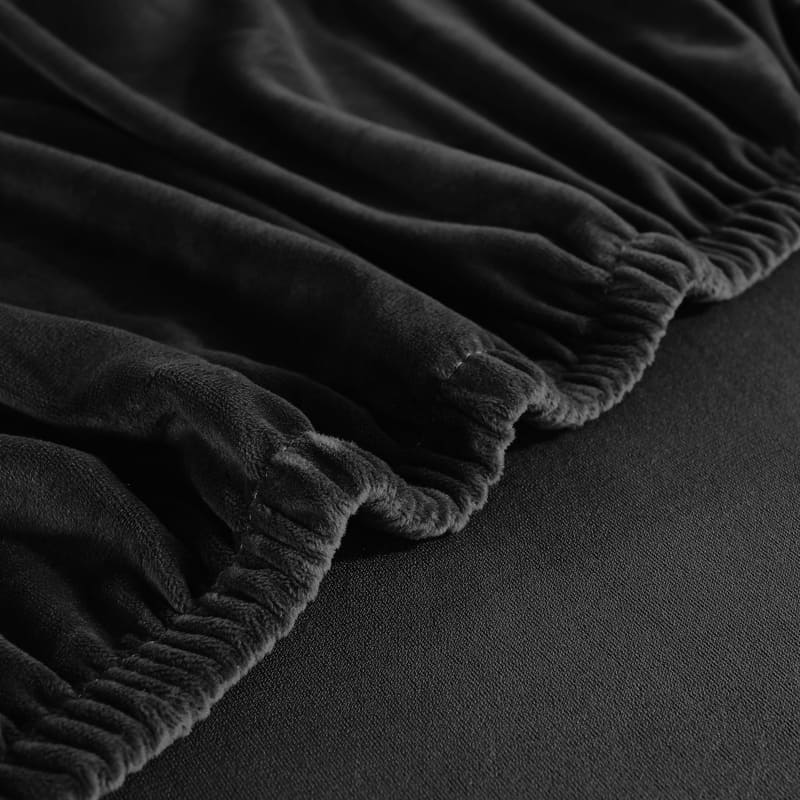 textile housse de protection pour canapé d'angle en velours noir