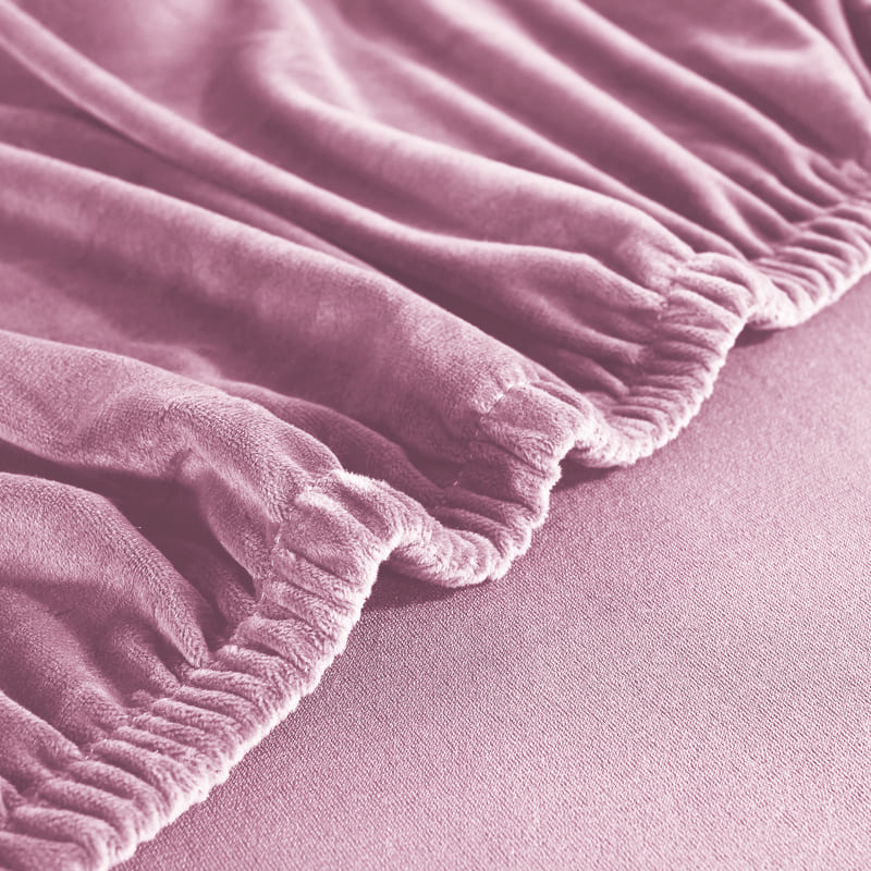 textile housse de protection pour canapé d'angle en velours rose