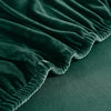 textile housse de protection pour canapé d&#39;angle en velours vert sapin