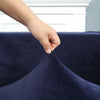 tissu élastique Housse de Canapé d&#39;Angle Velours Bleu marine