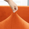 tissu élastique housse de canapé d&#39;angle velours orange