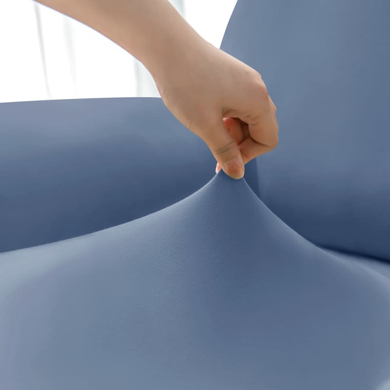 tissu élastique housse de fauteuil relax bleu gris