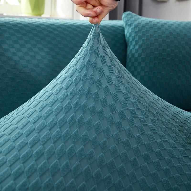 tissu extensible Housse de Canapé d&#39;Angle Microfibre Bleu canard