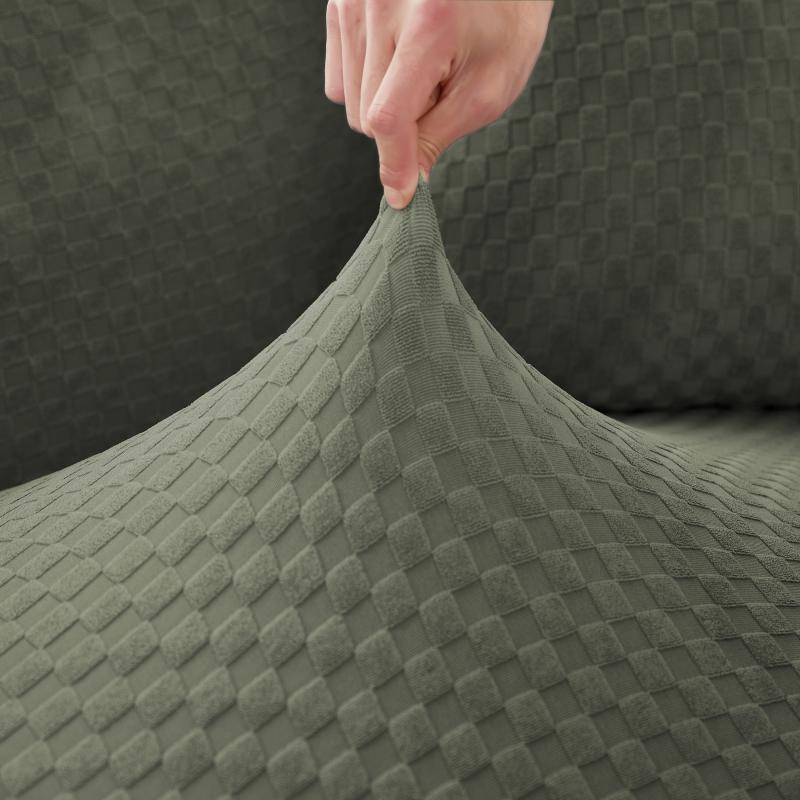 tissu extensible Housse de Canapé d&#39;Angle Microfibre Kaki