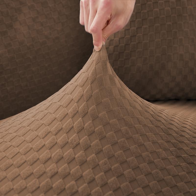 tissu extensible Housse de Canapé d&#39;Angle Microfibre Marron