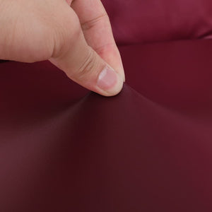 miniature tissu extensible housse de chaise bureau cuir bordeaux
