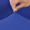 tissu extensible housse de chaise large bleue