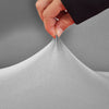 tissu extensible housse de chaise large gris clair