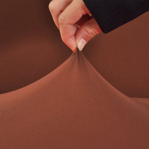 miniature vue rapprochee tissu housse de chaise large marron clair