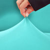 tissu extensible housse de chaise large turquoise