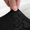 tissu extensible housse de chaise velours lys noir