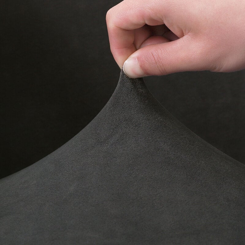 tissu extensible housse de fauteuil cabriolet Velours gris anthracite
