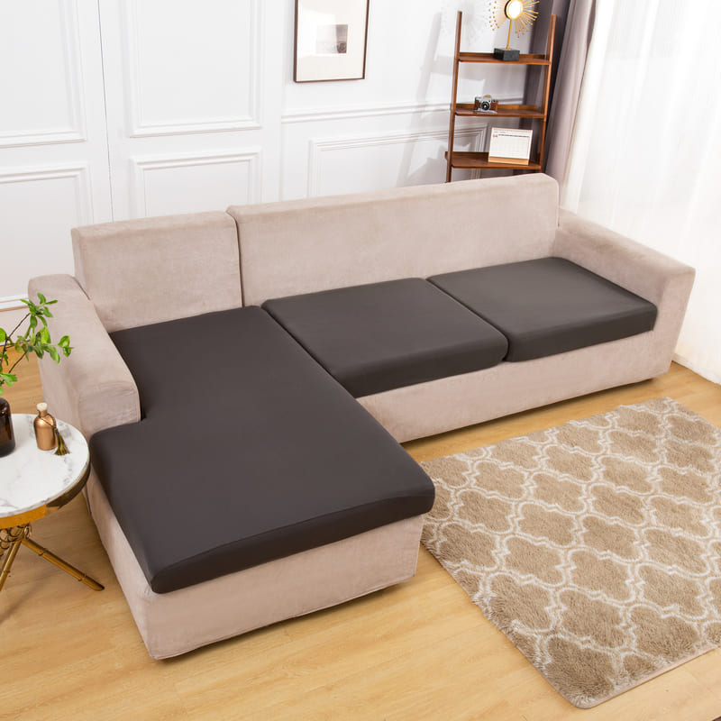 tissu extensible housse gris anthracite pour coussin assise canapé