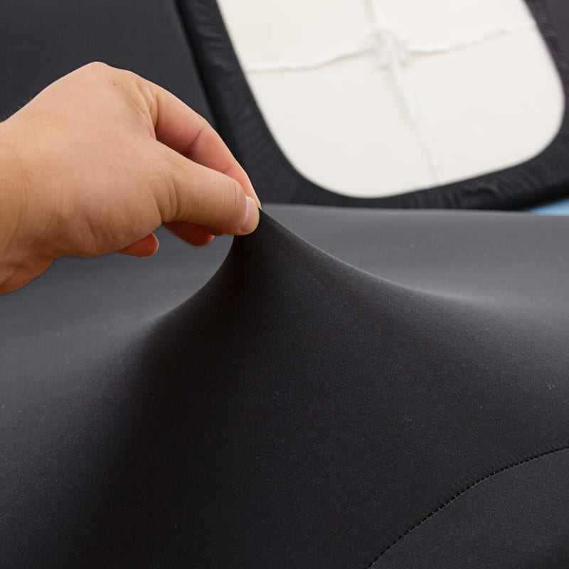 tissu extensible housse grise pour coussin assise canapé