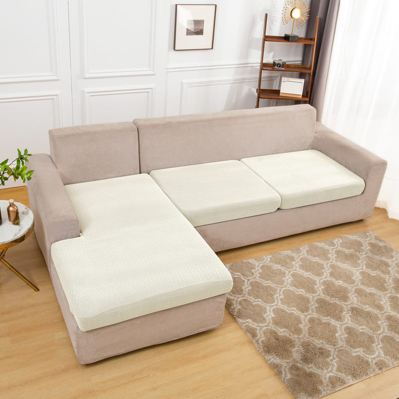 tissu extensible housse pour coussin assise canape peluche blanc