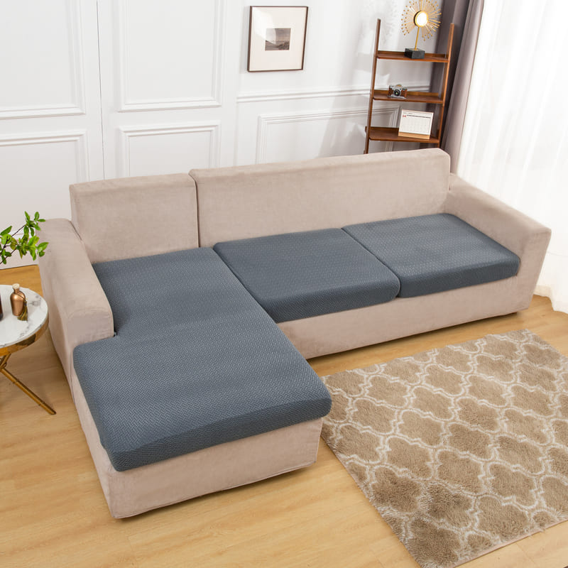 tissu extensible housse pour coussin assise canape peluche gris bleu
