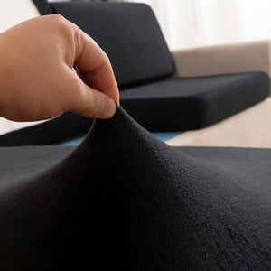 miniature textile housse pour coussin assise canape peluche noir
