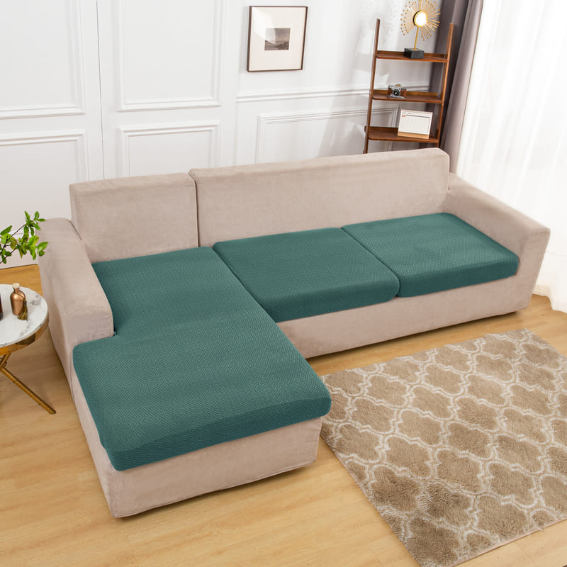 tissu extensible housse pour coussin assise canape peluche verte