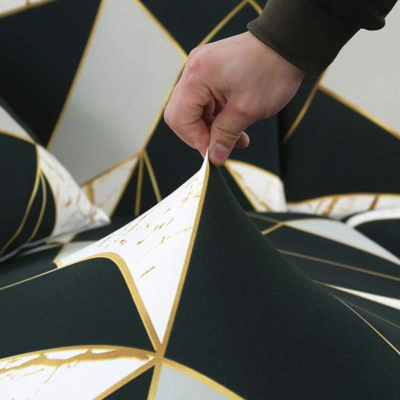 tissu housse canapé d'angle avec accoudoirs