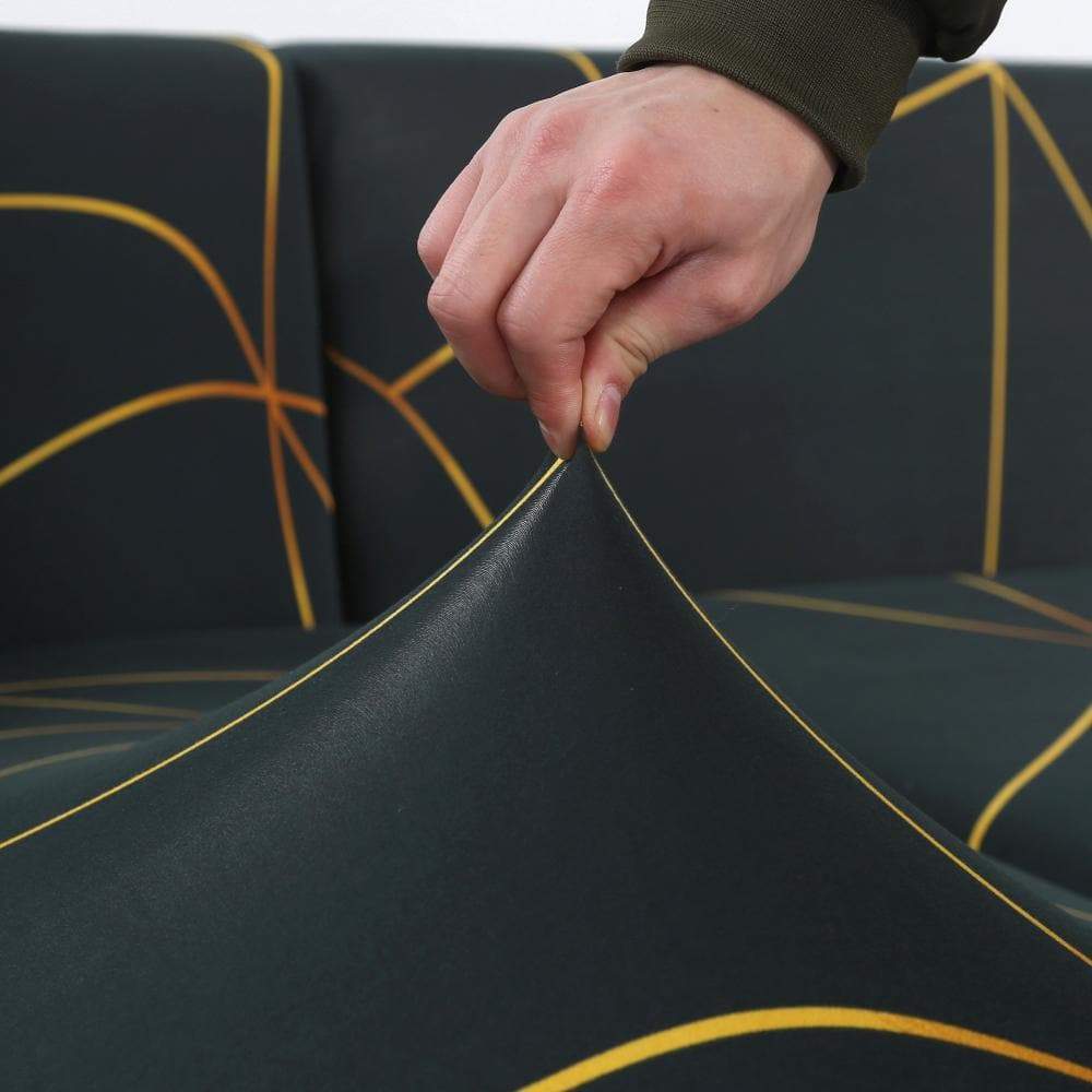 tissu housse canapé angle gauche