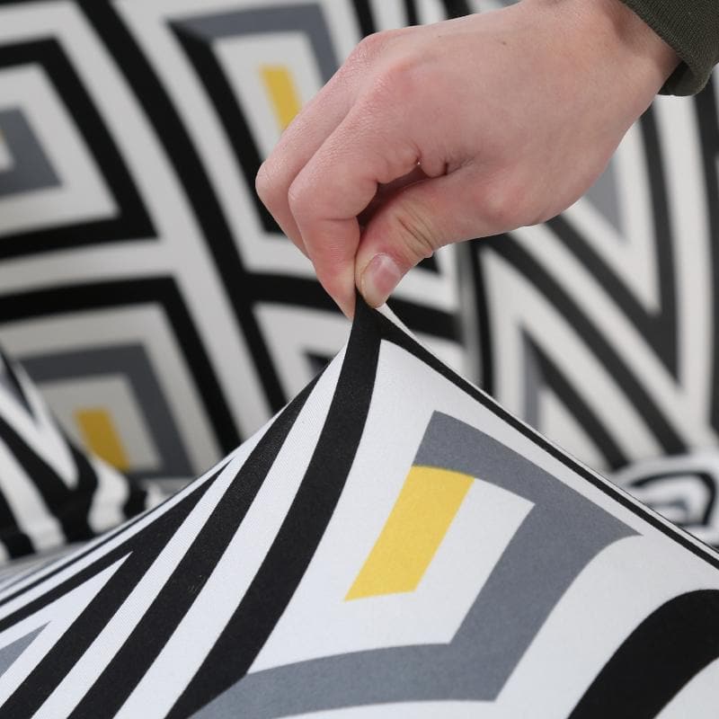 tissu housse canapé d'angle extensible motif