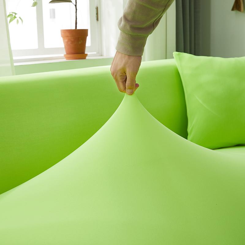 Tissu housse canapé d'angle vert pomme