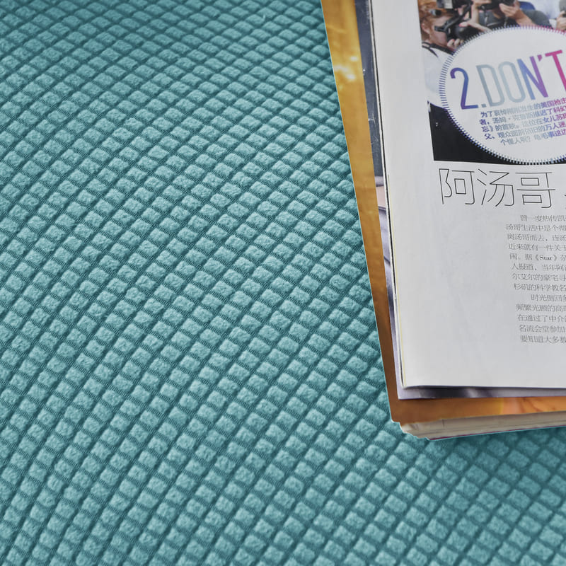 tissu housse de fauteuil relax jacquard turquoise