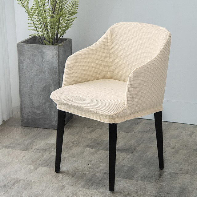 Housses De Chaise Extensibles Gris Beige - Lot De 1, 2 Ou 4 - Pour Salle à Manger, Mariage, Restaurant - Style Scandinave - 2