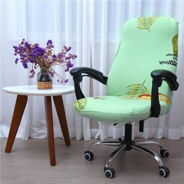 housse chaise d&#39;ordinateur verte