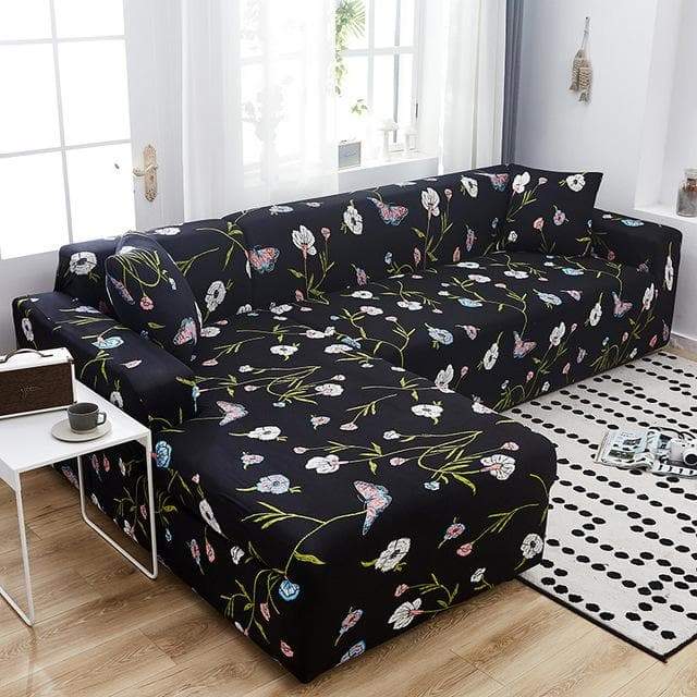 Housse de canapé d'angle Papillons