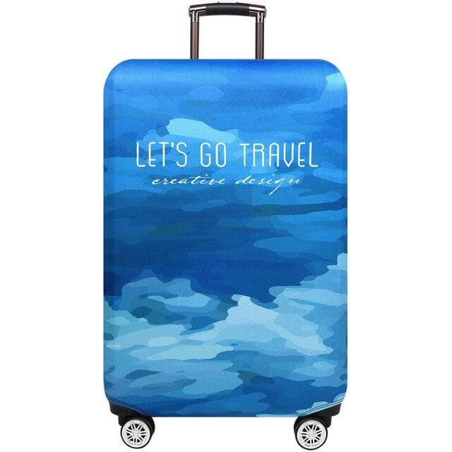 Housse Valise Motif Orchidées - Taille L (63.5-71.1 Cm) - Lavable, Anti-rayures, élastique - Voyage