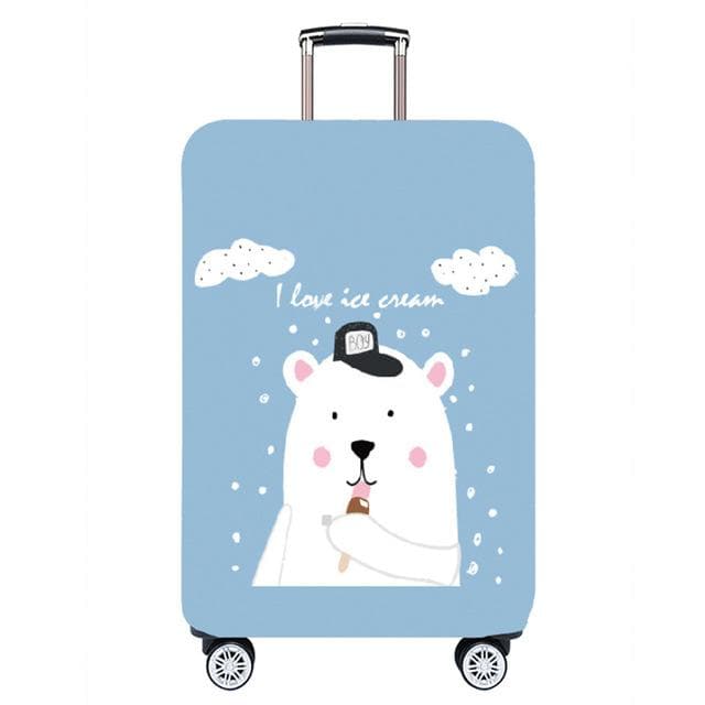 Housse de valise ours polaire
