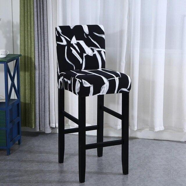 Housse tabouret de bar noire