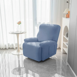 miniature couture housse de fauteuil relax bleu gris