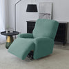vue de coté housse de fauteuil relax jacquard vert mousse