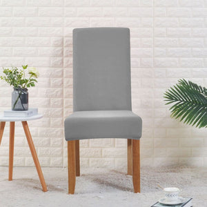 miniature vue rapprochee tissu housse de chaise large gris clair