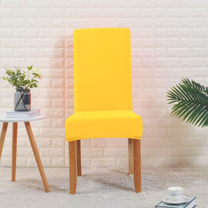 miniature vue rapprochee tissu housse de chaise large jaune