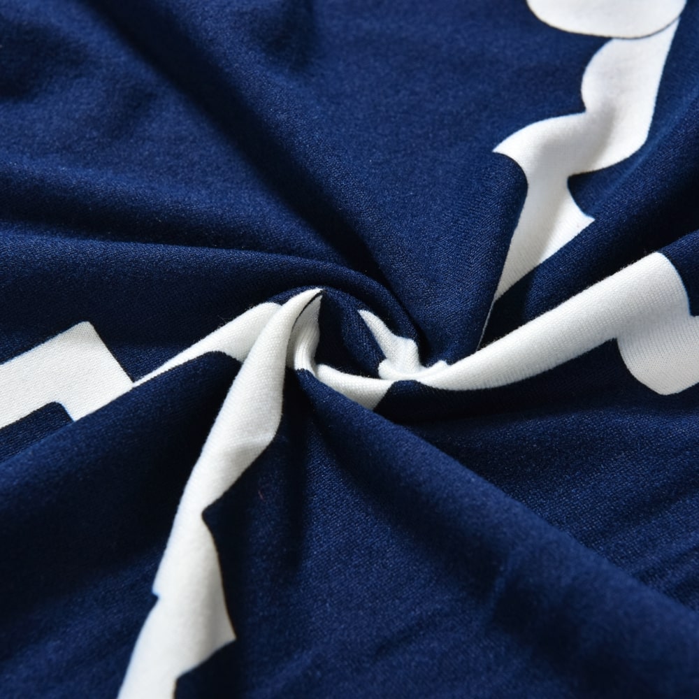 vue rapprochée housse de fauteuil cabriolet bleu marine