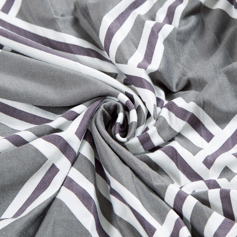 vue rapprochée housse de fauteuil cabriolet Entrelas Gris