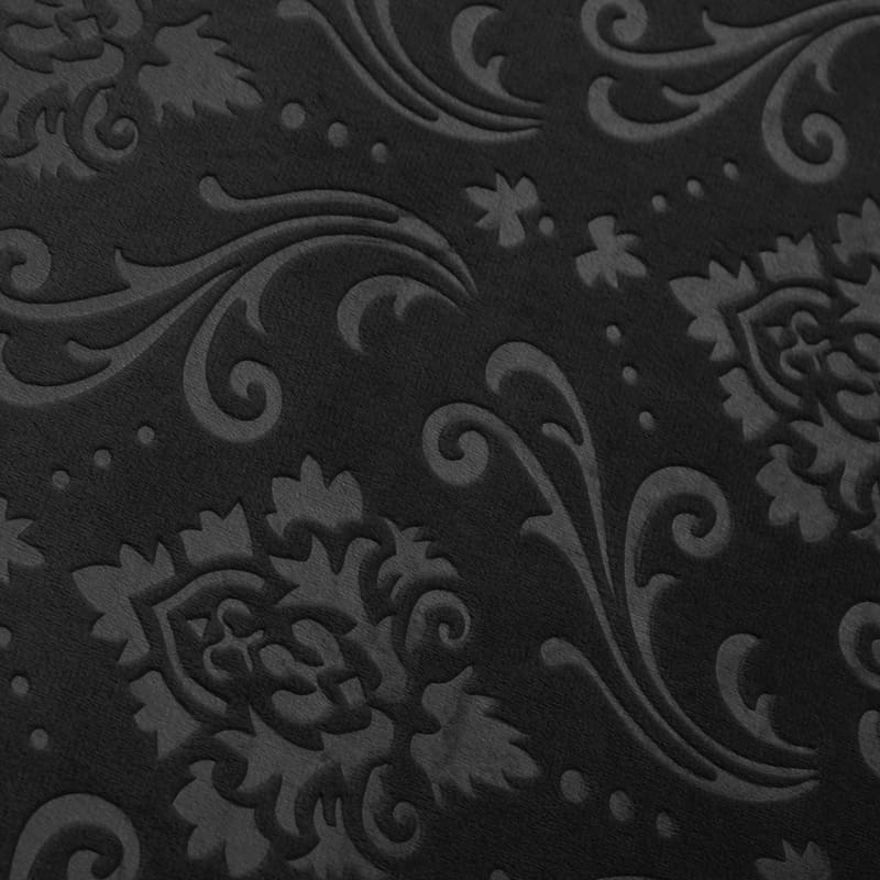 vue rapprochee housse de chaise velours lys noir