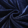vue rapprochée tissu velours Housse de Canapé d&#39;Angle Bleu marine