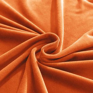 miniature vue rapprochée du tissu de la housse de canapé d&#39;angle velours orange