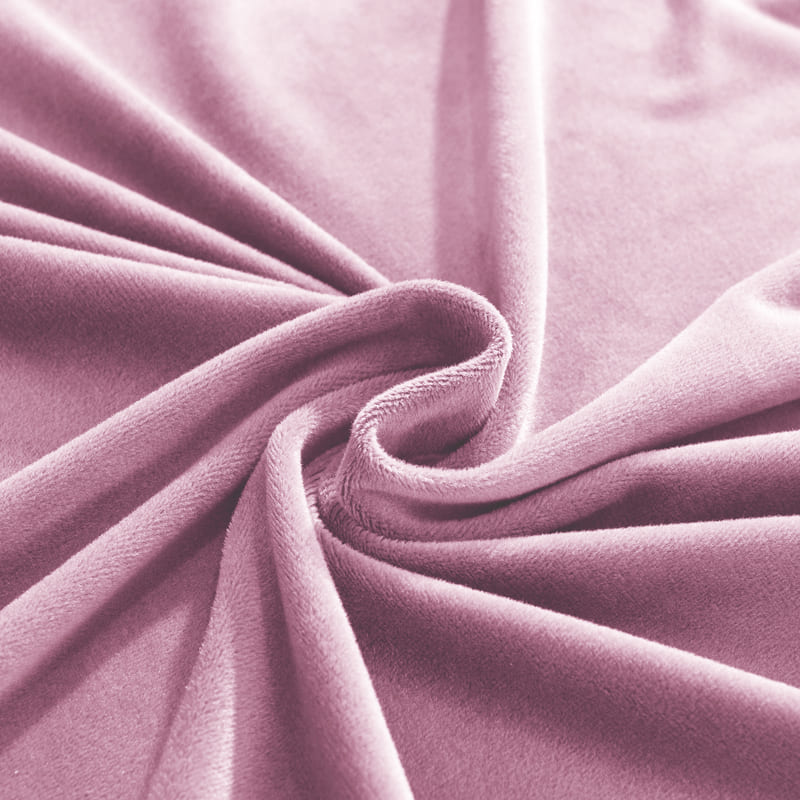 vue rapprochée du tissu de la housse de canapé d'angle velours rose