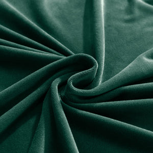 miniature vue rapprochée du tissu de la housse de canapé d&#39;angle velours vert sapin